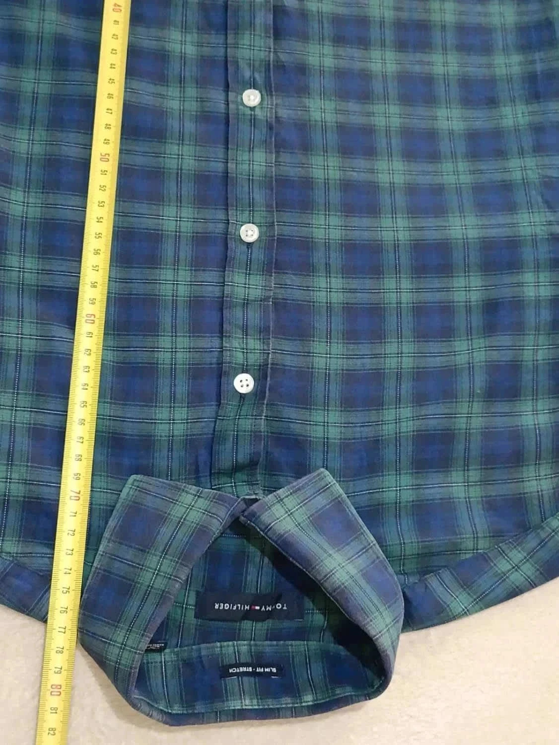 Tommy Hilfiger blauw geruite overhemd groen Slim Fit Stretch Maat 15½ 34-35 – photo 10
